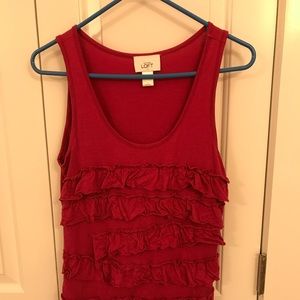 Bundle of 3 multi ruffle tanks